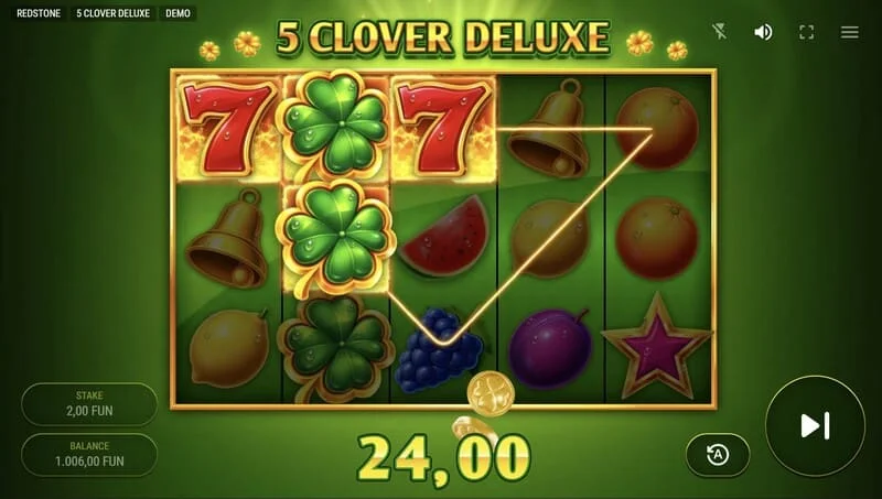 5 Clover Deluxe - osnovna igra dobitak